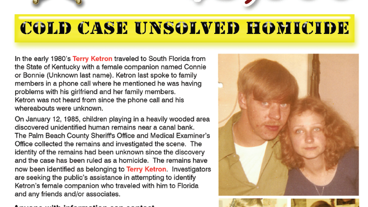 Las autoridades identicaron restos humanos hallados en Florida en 1985.