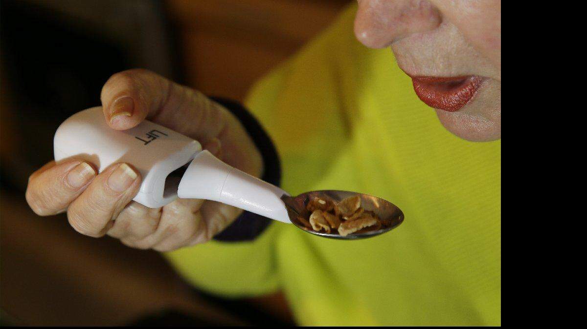 La cuchara Liftware en la sede de Google en Mountain View, California.