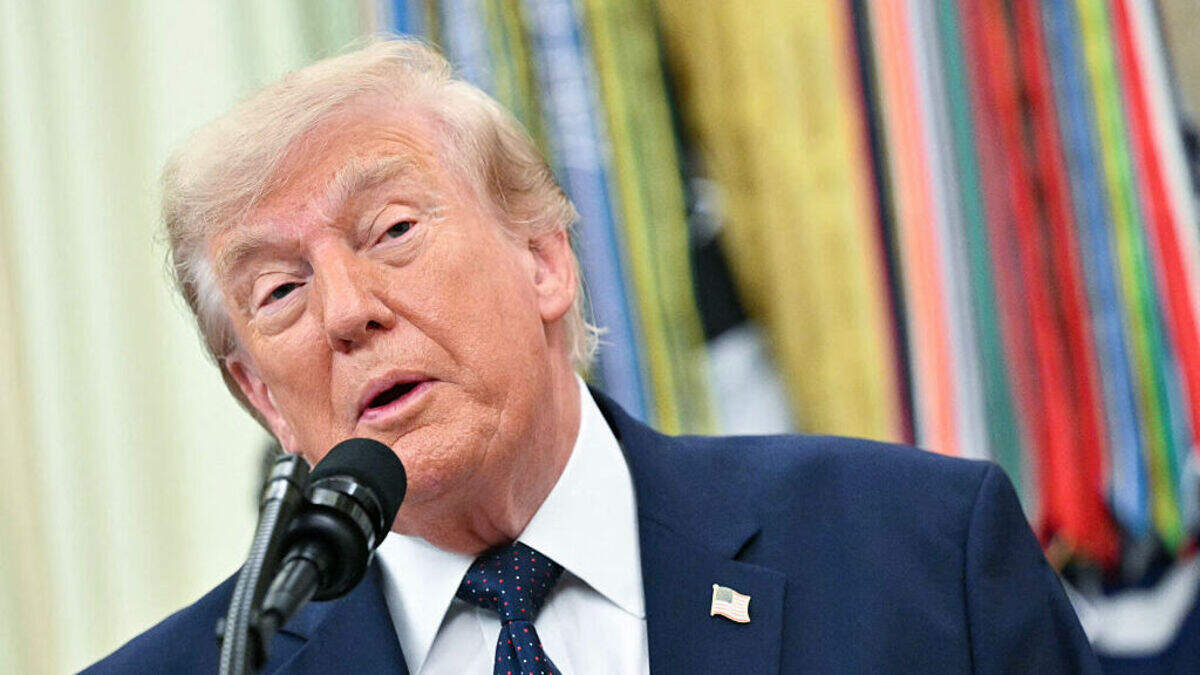 Una jueza federal anuló el lunes 13 de julio de 2026, un acuerdo entre el presidente Donald Trump y el Servicio de Impuestos Internos (IRS) que le otorgaba amplias protecciones frente a auditorías. En la foto, Trump participa en una acto oficial en el Despacho Oval de la Casa Blanca, el 6 de julio de 2026.