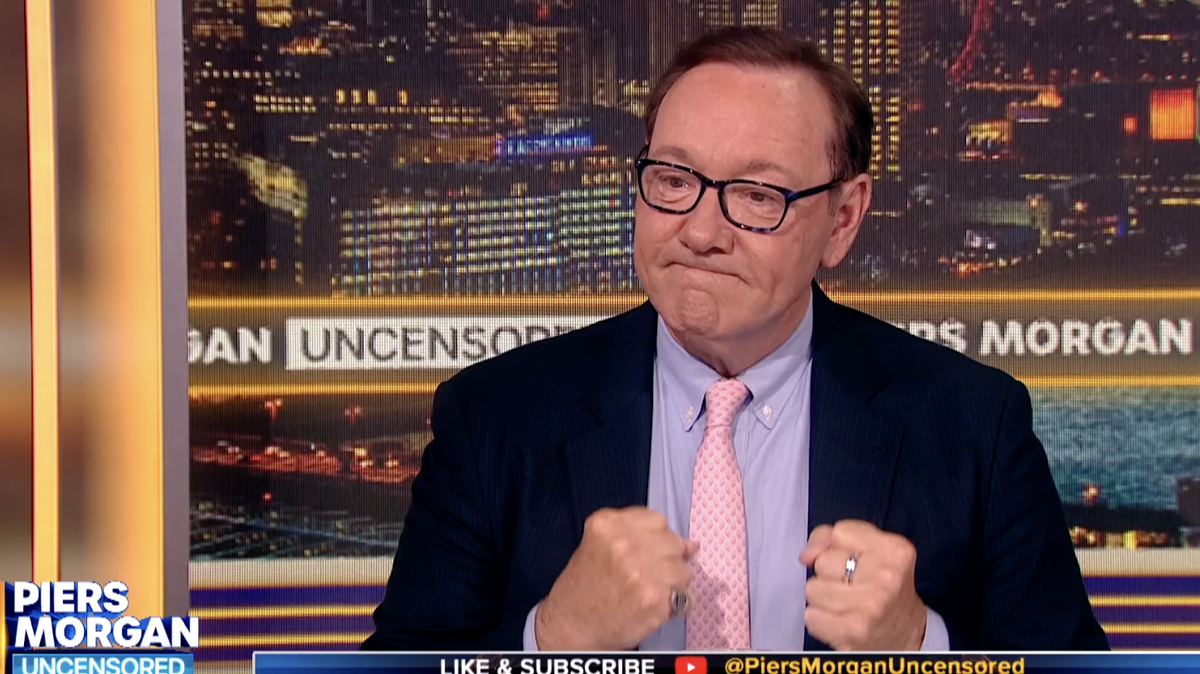 Kevin Spacey en una entrevista en el programa “Piers Morgan Uncesored”. Captura de pantalla/Instagram