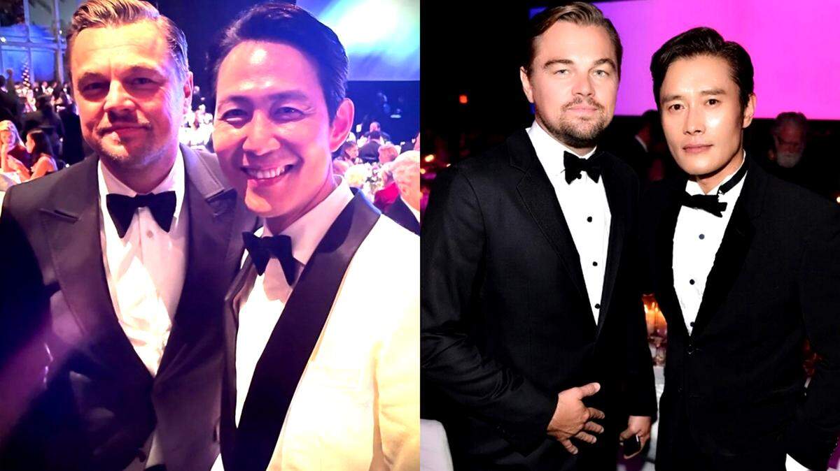 Lee Jung-jae, Lee Byung-hun y Leonardo DiCaprio.