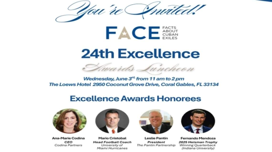 FACE Celebrará su 24° Almuerzo Anual de Premios a la Excelencia