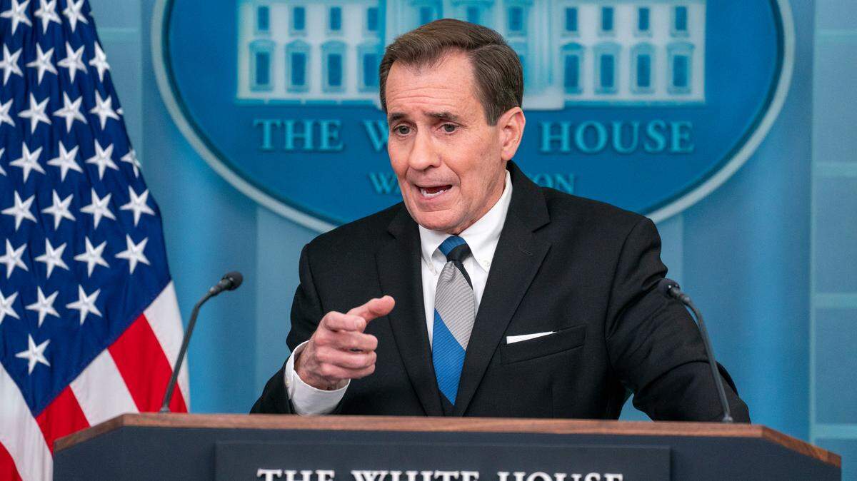 John Kirby, vocero del Consejo de Seguridad Nacional de la Casa Blanca, ofrece una conferencia de prensa desde la Casa Blanca, en Washington, D.C., el jueves 15 de febrero de 2024.