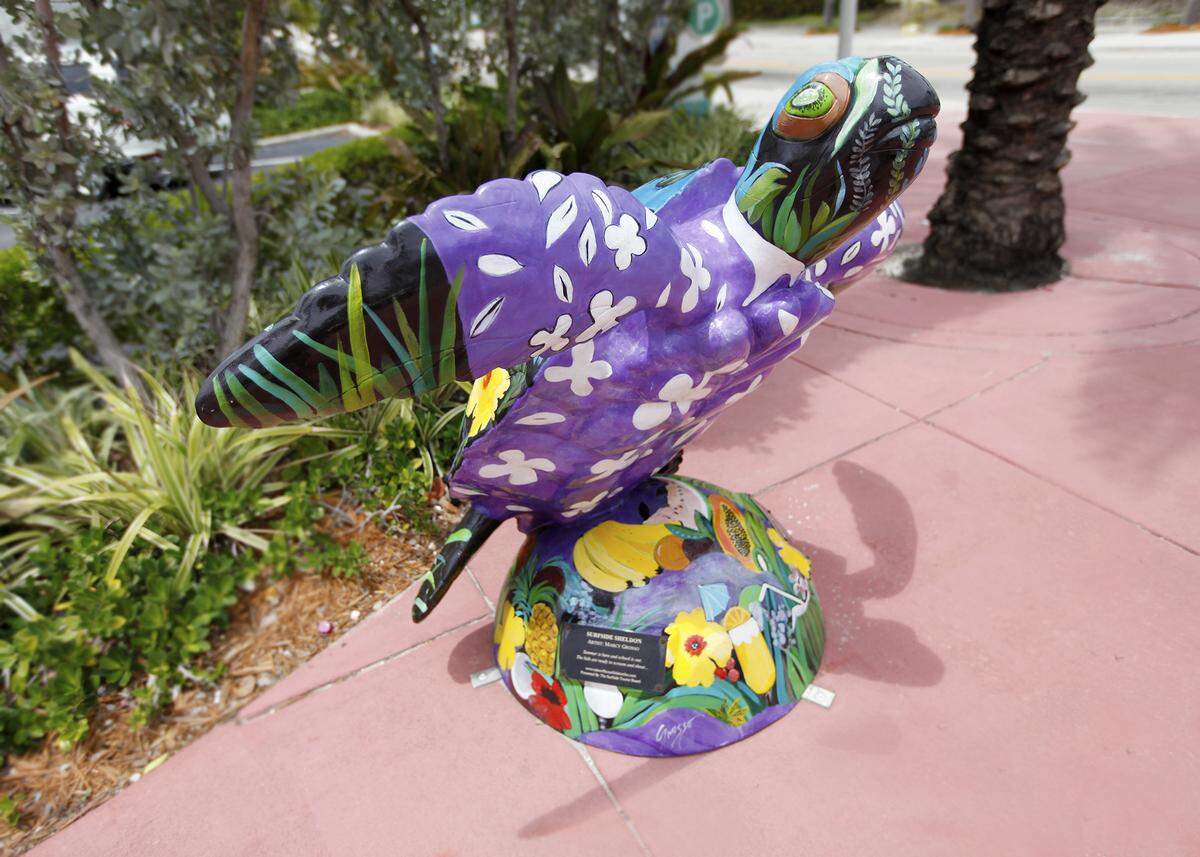 Ruta educativa que cuenta con 13 esculturas coloridas de gran tamaño de la tortuga boba de Florida.
