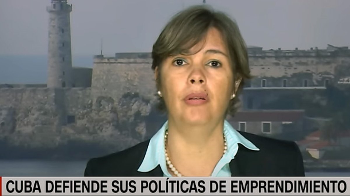 Johana Odriozola, viceministra de economía de Cuba en una entrevista con CNN en Español.