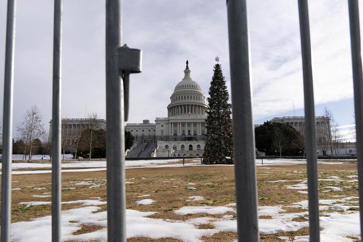 The West Front of the U.S. Capitol is seen as President Joe Biden and members of Congress are solemnly marking the first anniversary of the Jan. 6 U.S. Capitol insurrection on Thursday, Jan. 6, 2022. Lawmakers are holding events to reflect on the violent attack by supporters of then-President Donald Trump. The ceremonies will be widely attended by Democrats, but almost every Republican on Capitol Hill will be absent. ( AP Photo/Jose Luis Magana)