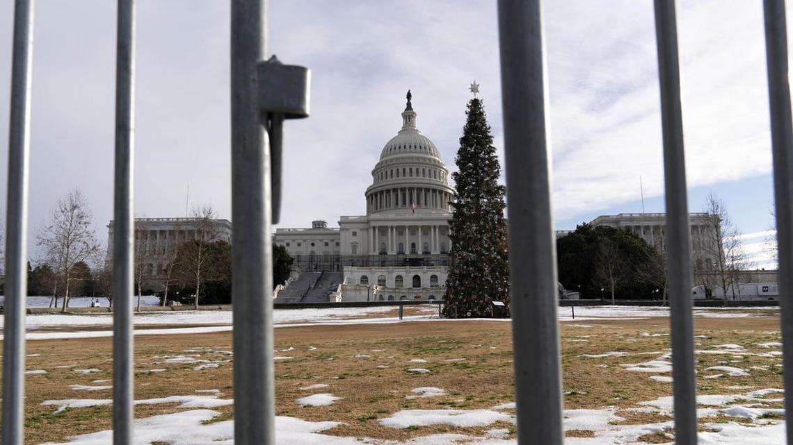 The West Front of the U.S. Capitol is seen as President Joe Biden and members of Congress are solemnly marking the first anniversary of the Jan. 6 U.S. Capitol insurrection on Thursday, Jan. 6, 2022. Lawmakers are holding events to reflect on the violent attack by supporters of then-President Donald Trump. The ceremonies will be widely attended by Democrats, but almost every Republican on Capitol Hill will be absent. ( AP Photo/Jose Luis Magana)