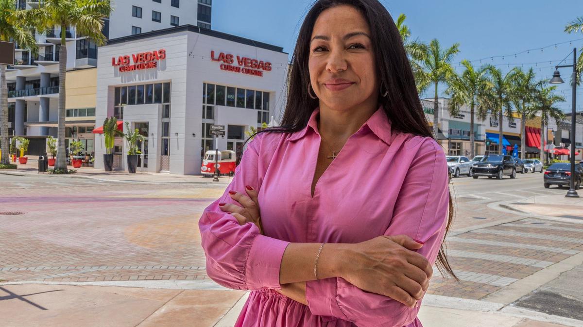 Irina Vilarino, co-owner of Las Vegas Cuban Cuisine Restaurants in Doral and a candidate for Doral City Council Seat 3, is pictured on Tuesday, May 15, 2024.