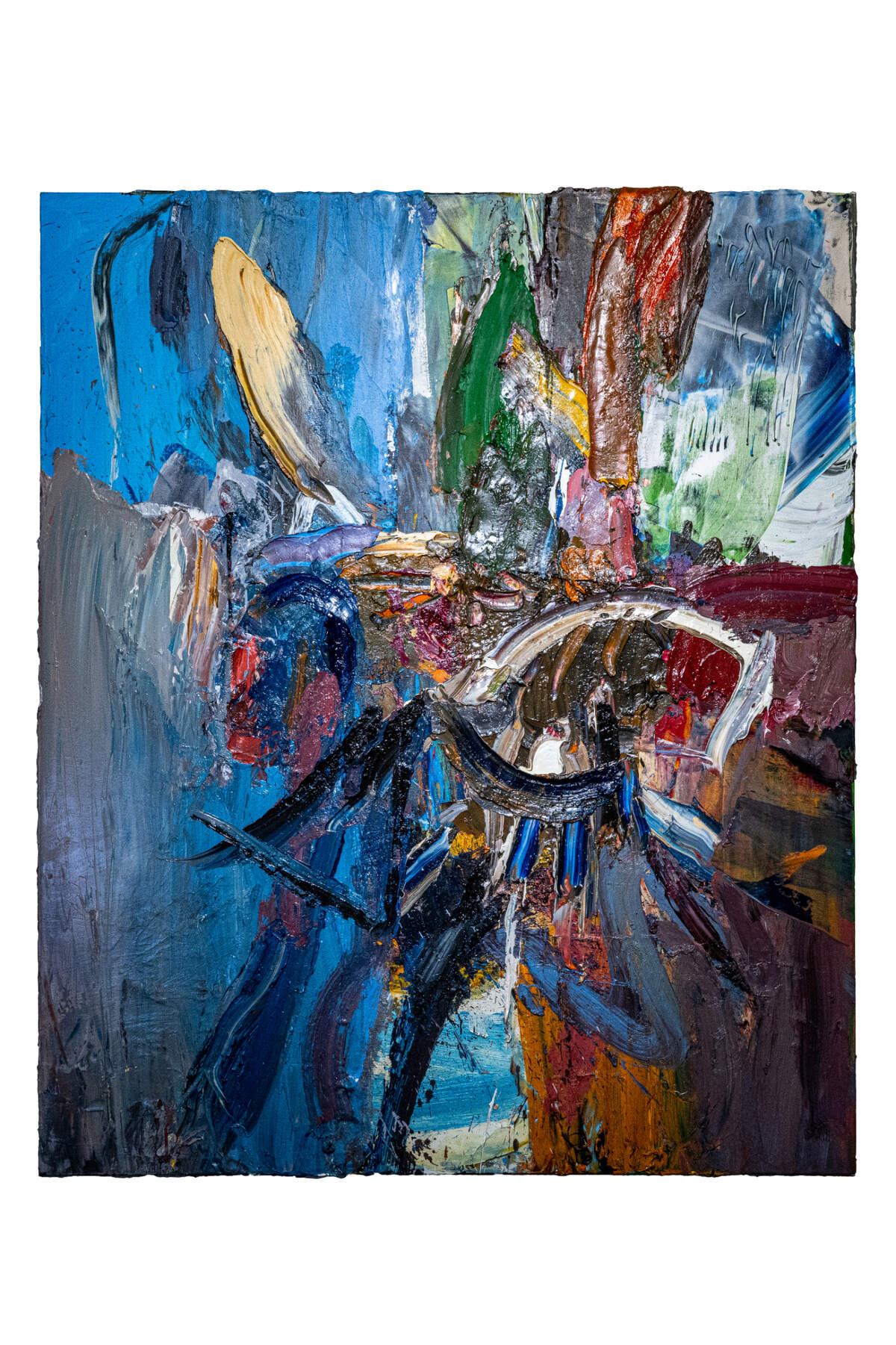 ‘Emotional Rescue’ , 2023, óleo sobre lienzo, 72 x 60 pulgadas.