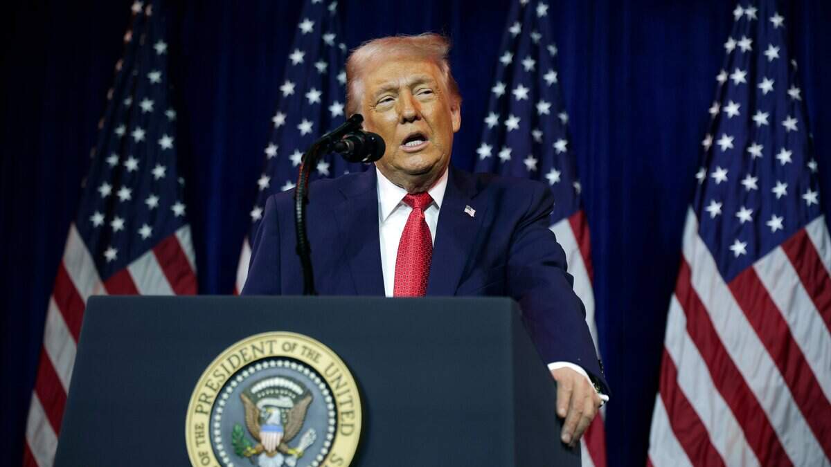 El presidente de Estados Unidos, Donald Trump, se dirige a un retiro del Partido Republicano de la Cámara de Representantes en el Centro John F. Kennedy para las Artes Escénicas el 6 de enero de 2026 en Washington, DC.