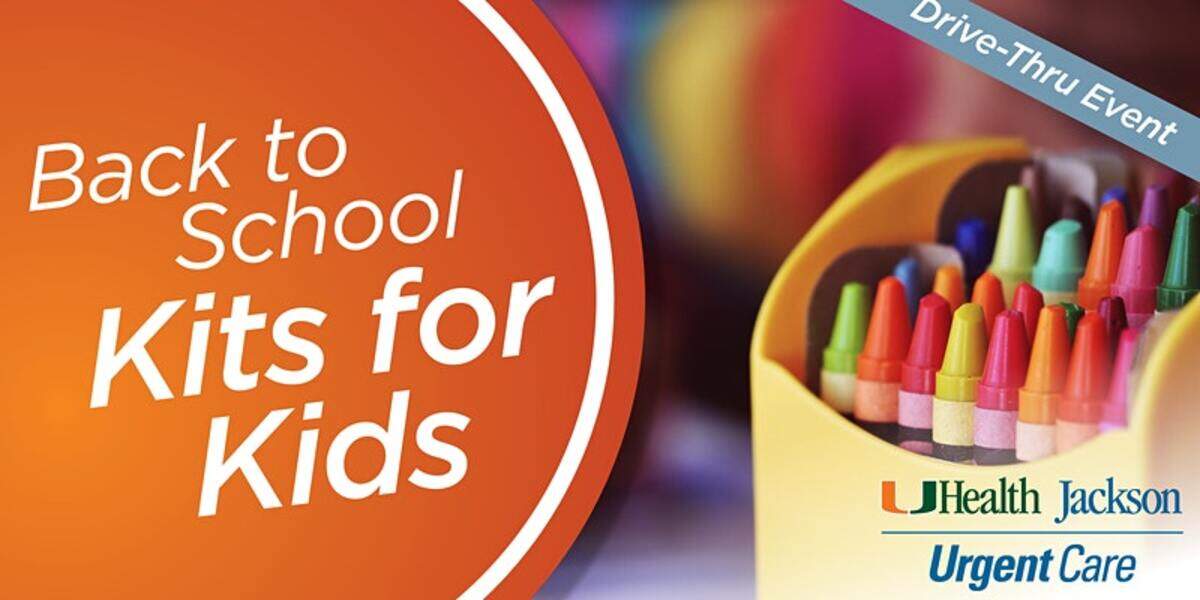 UHealth Jackson Urgent Care - Kits de regreso a clases para niños.