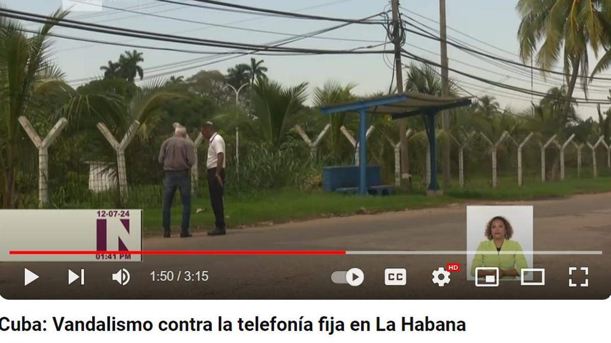 ETECSA denuncia un “alarmante” incremento de robos de cables de telefonía fija en La Habana, Cuba.