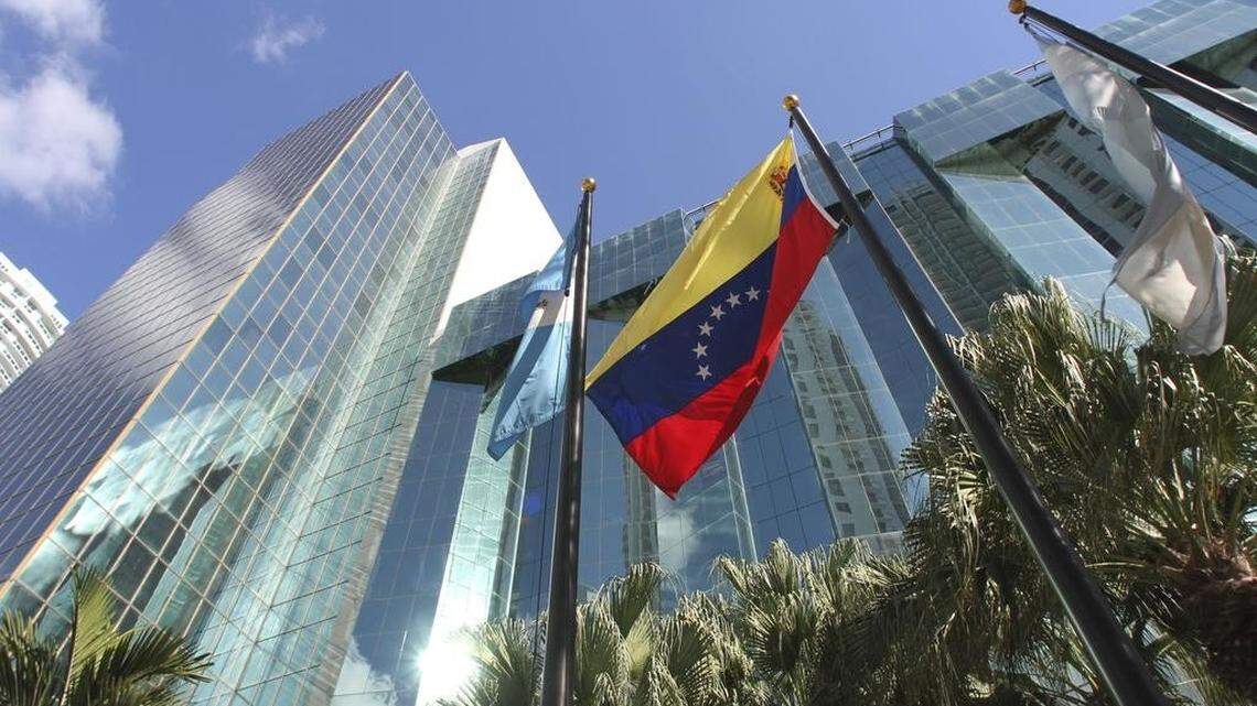 Building where the Venezuelan Consulate is located at Brickell Avenue in Miami on Sunday, January 8, 2012