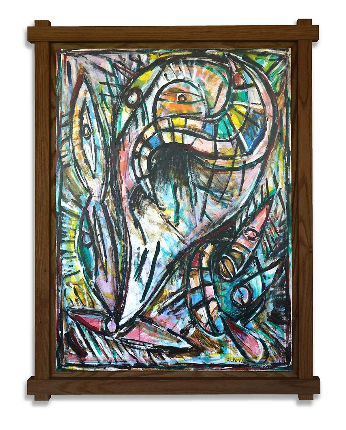  “Oyá”, 1987, acrílico sobre panel, 47.5 x 36 pulgadas.