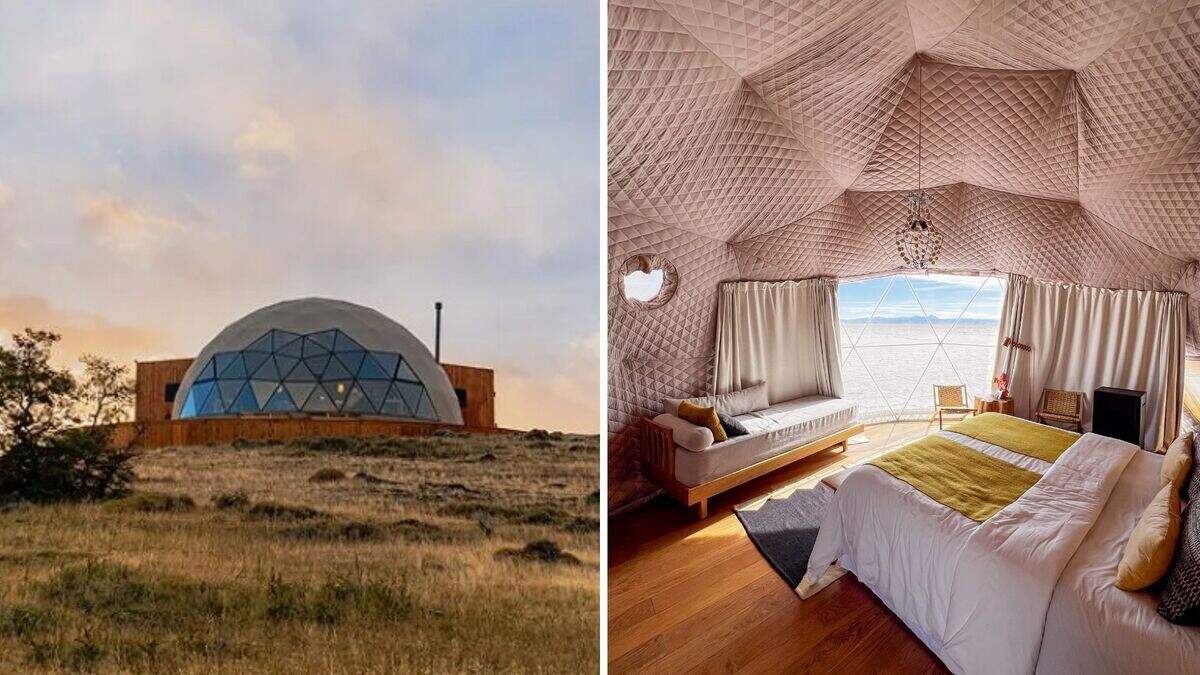 En El Calafate, los domos y tiendas están pensados para maximizar la experiencia sensorial.