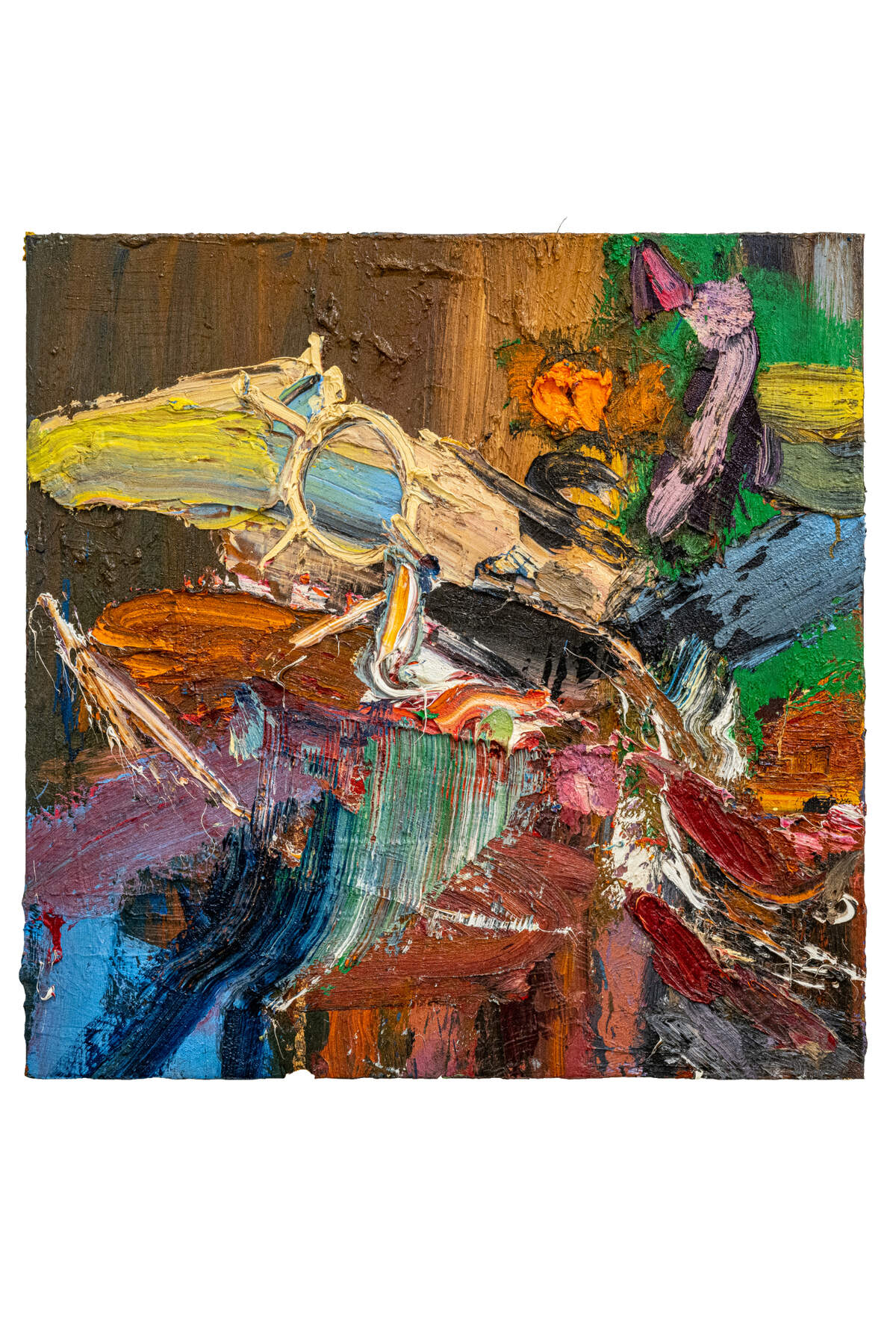 ‘Galloping’, 2022, óleo sobre lienzo, 30 x 30 pulgadas.