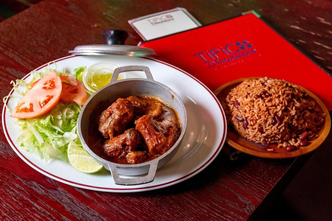 Oxtail stew is a favorite at Club Típico Dominicano. 
