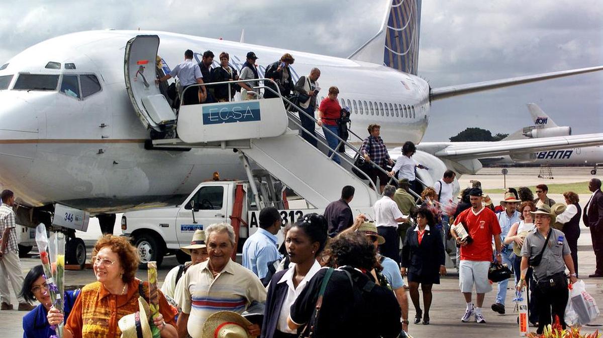 Un vuelo internacional llega al Aeropuerto Internaciona José Martí de La Habana, en una imagen del 2001.