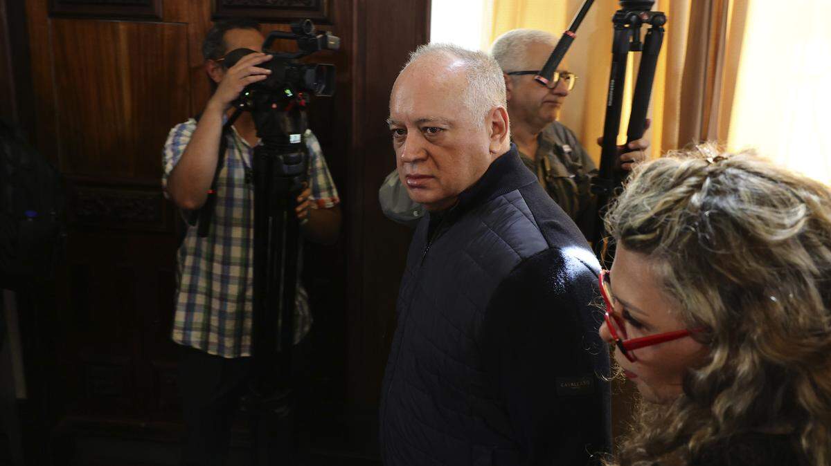 El Ministro de Relaciones Interiores, Justicia y Paz, Diosdado Cabello, asiste a la sesión inaugural del período legislativo constitucional 2026-2031 en el Palacio Federal Legislativo, el lunes 5 de enero de 2026 en Caracas, Venezuela.