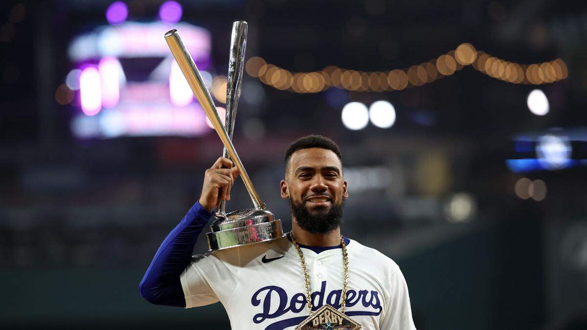 El jardinero dominicano de los Dodgers de Los Angeles, Teoscar Hernández, se proclamó el lunes campeón del Derbi de Jonrones, celebrado en el Globe Life Field de Arlington, Texas.