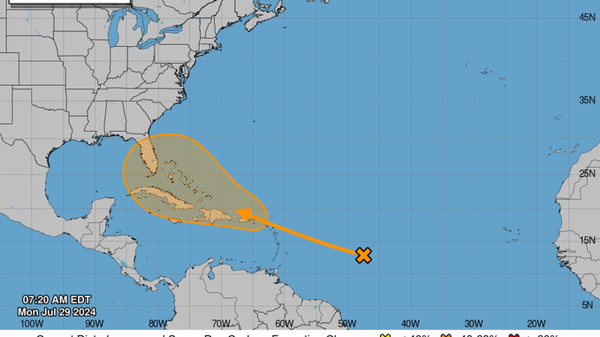 El National Hurricane Center (NHC, Centro Nacional de Huracanes) pronostica la formación de una depresión tropical cerca de las Antillas Mayores o de las Bahamas.