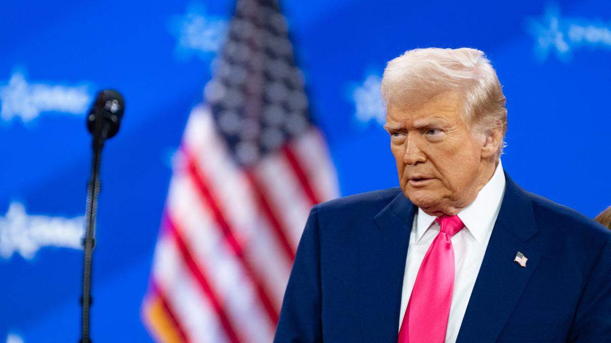 El presidente Donald Trump habla en la Conferencia Política de Acción Conservadora (CPAC) anual el 22 de febrero de 2025. 