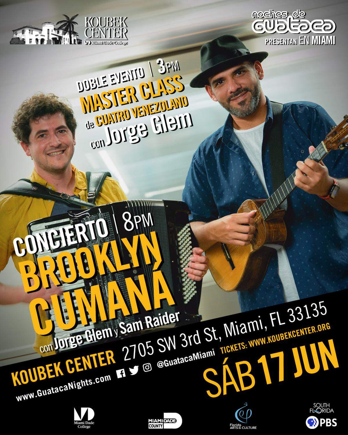 Doble evento Concierto Brooklin Cumaná en el Koubek Center.