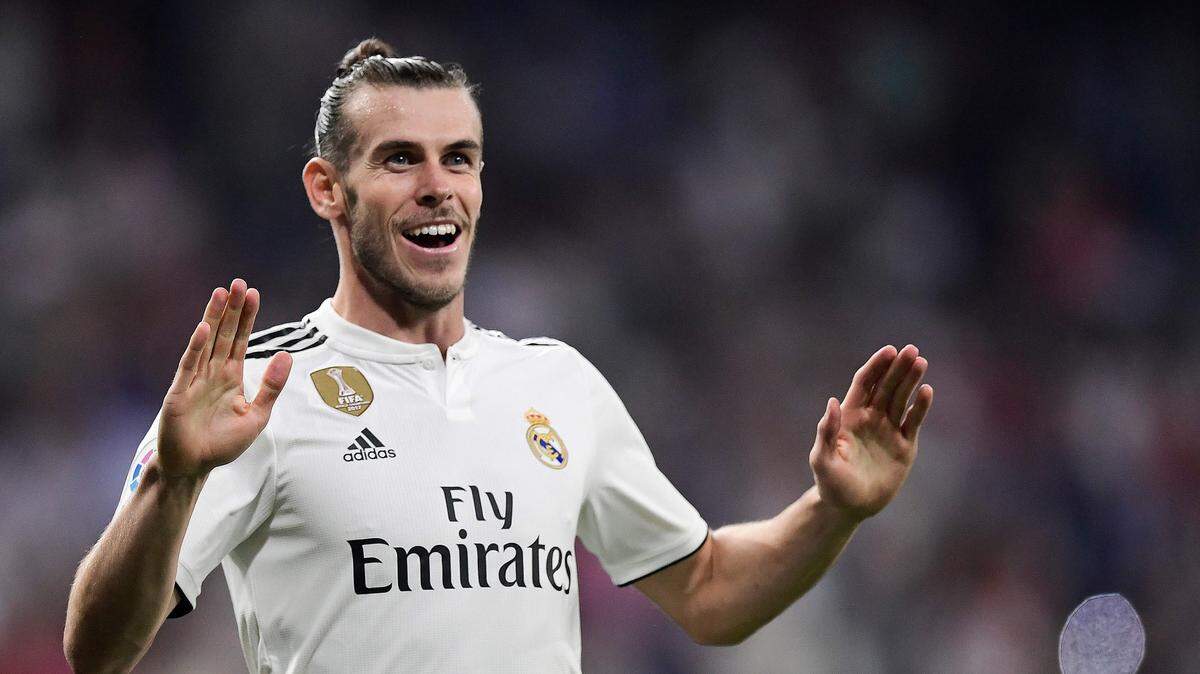Gareth Bale celebra tras anotar el segundo gol del Real Madrid ante Getafe en el partido de la liga española, celebrado el 19 de agosto de 2018 en Madrid.
