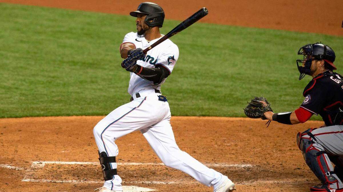 STARLING MARTE se hace sentir con el bate para los Miami Marlins.