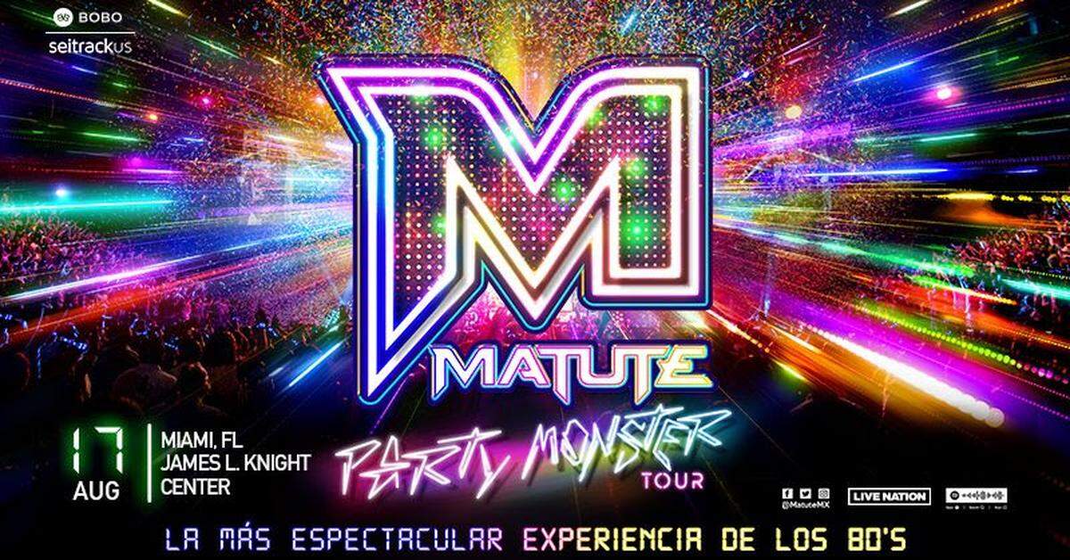 Matute “Gira del Monstruo de la Fiesta” en el James L. Knight Center.