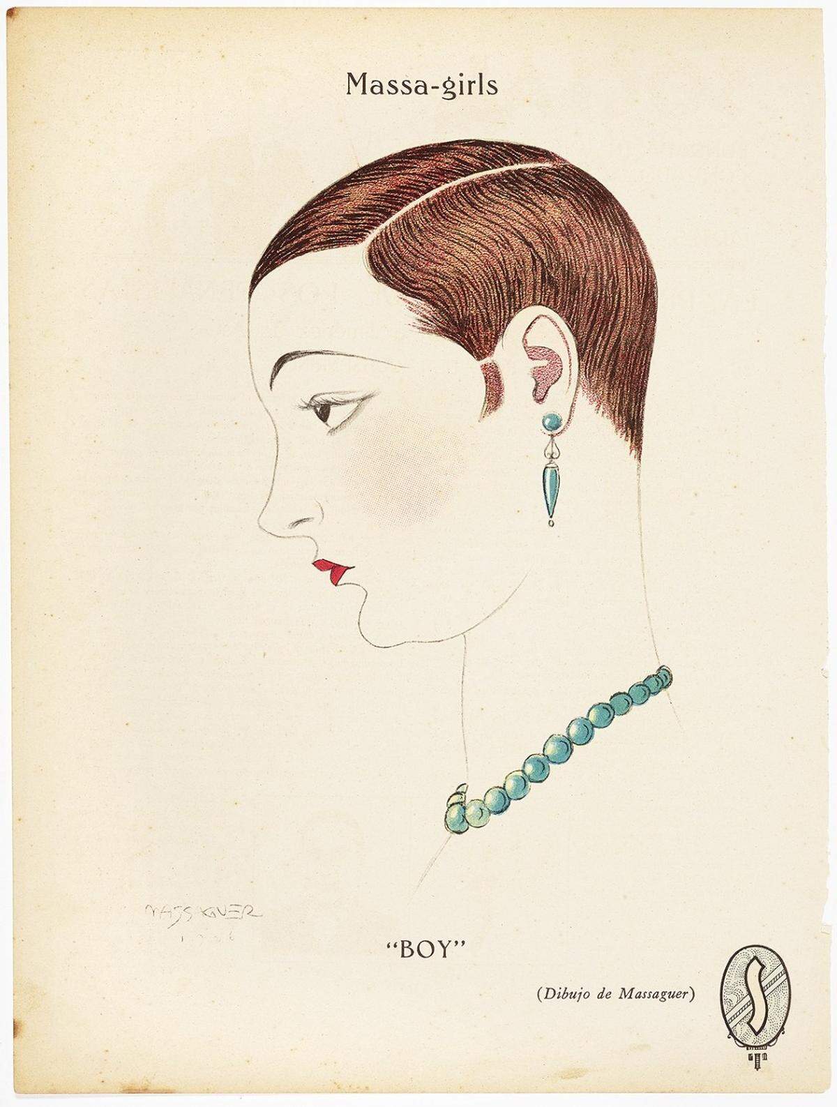 ‘A Massa-girl’, de Conrado W. Massaguer. Exhibición ‘Cuban Caricature and Culture: The Art of Massaguer’ en el Wolfsonian-FIU, con sede en Miami Beach.