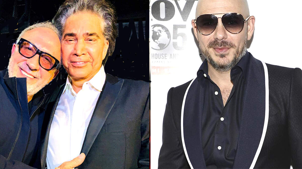 Emilio Estefan, José Luis Rodríguez y Pitbull.