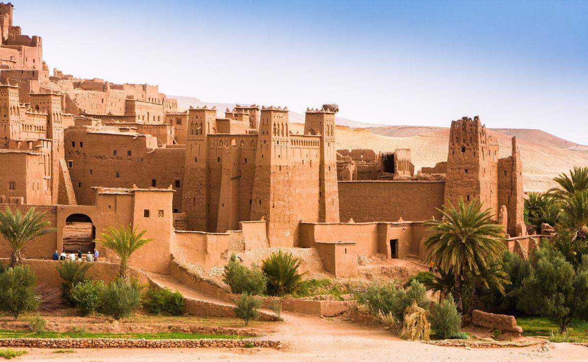 La ciudad fortificada Ait-Ben-Haddou, en Marruecos.
