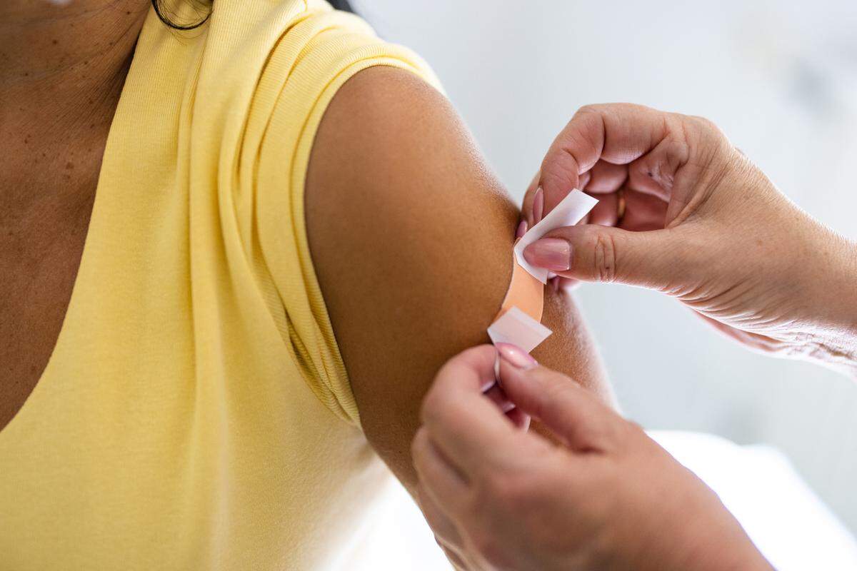 Child after vaccination.
