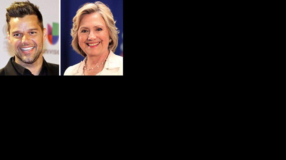 Ricky Martin y Hillary Clinton. AP-Archivo