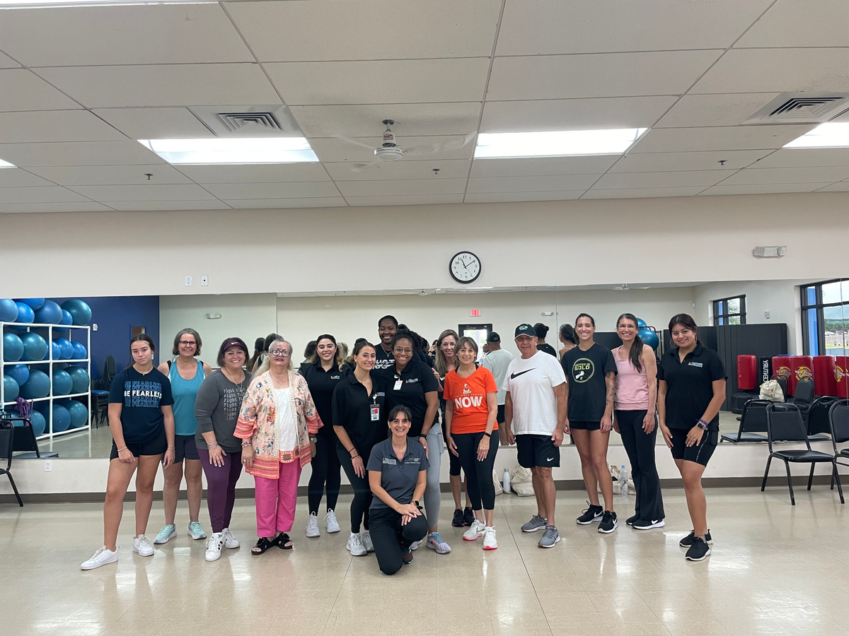 El grupo de pacientes del grupo “Believe in You” en una práctica con miras al DCC 2024. 