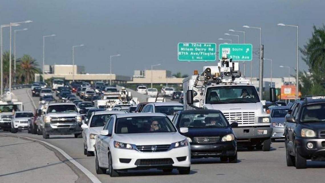 The Miami-Dade Expressway Authority would be abolished should Miami lawmakers pass a bill seeking to eventually end the tolling over highways like the Dolphin Expressway, seen here.