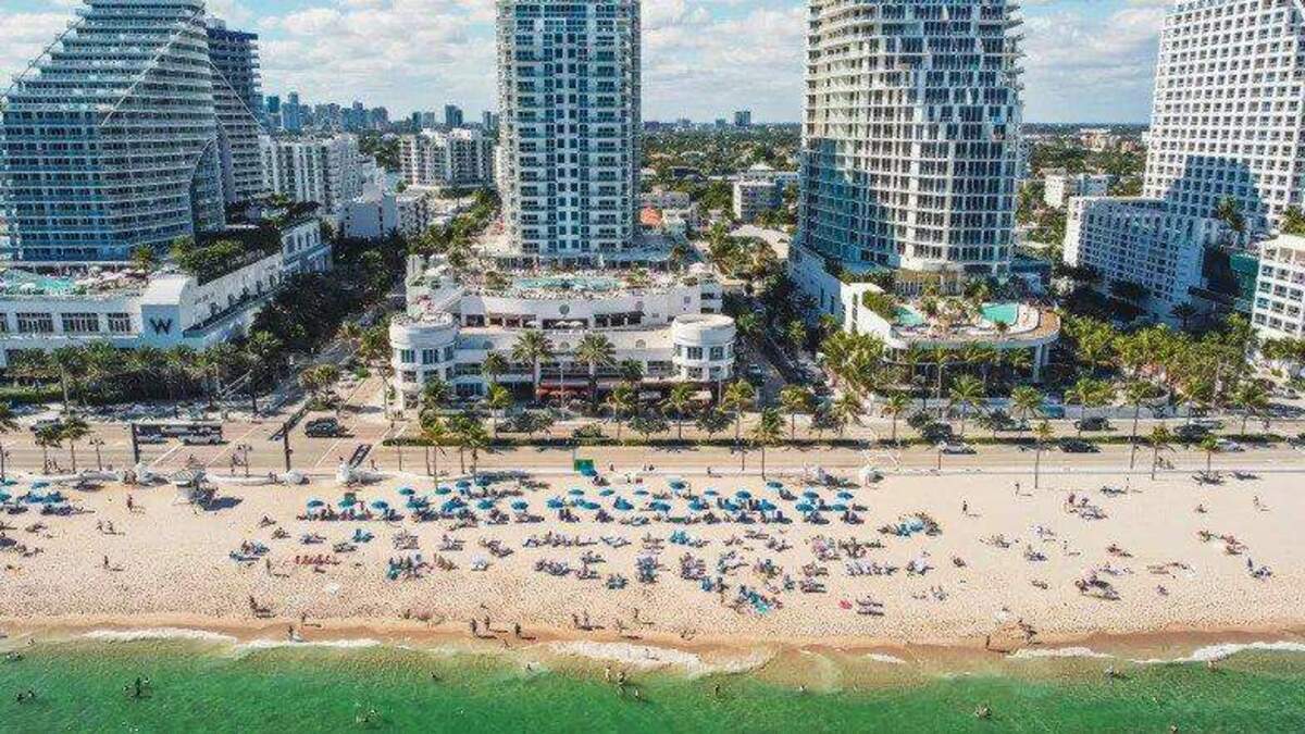 Esta es la playa de Fort Lauderdale, al norte de Miami.