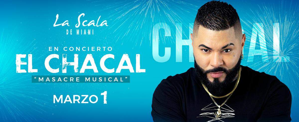 El Chacal en concierto en LaScala de Miami.