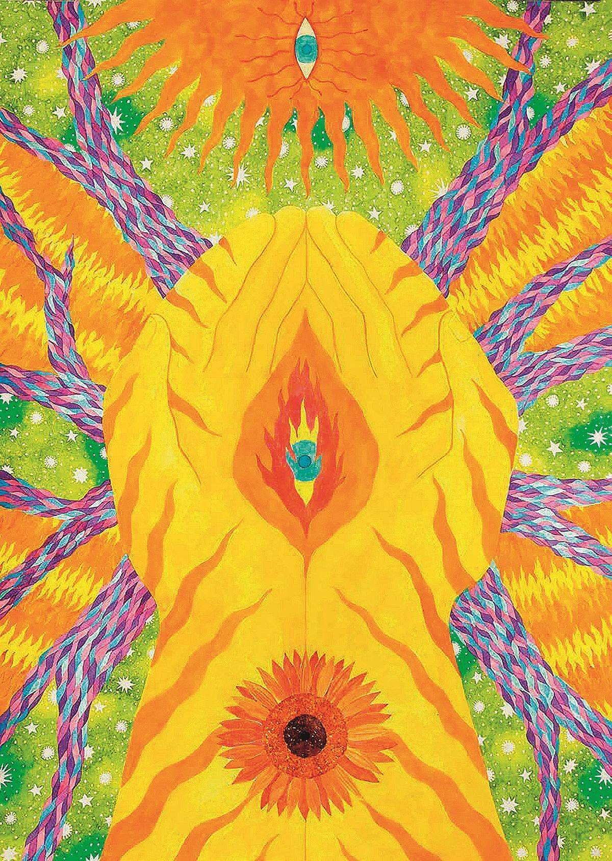 ‘El regalo del abuelo’, 2022, de Tahuanty Jacanamijoy. Acuarela sobre papel 10.8 x 7.7 pulgadas (27.56 x 19.68 cm). Colección privada.