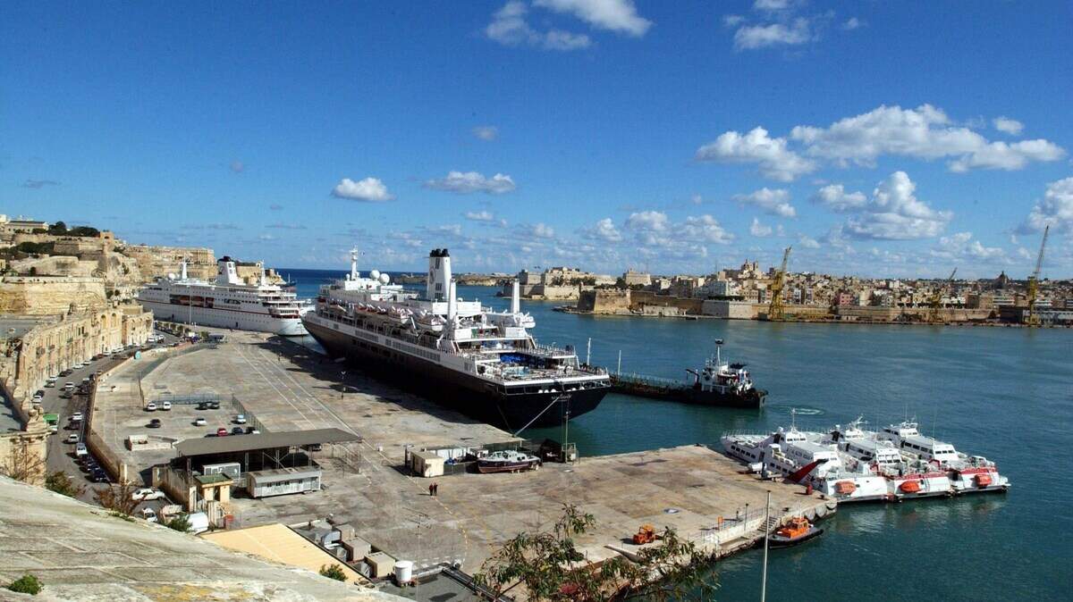 Vista del puerto de La Valletta.