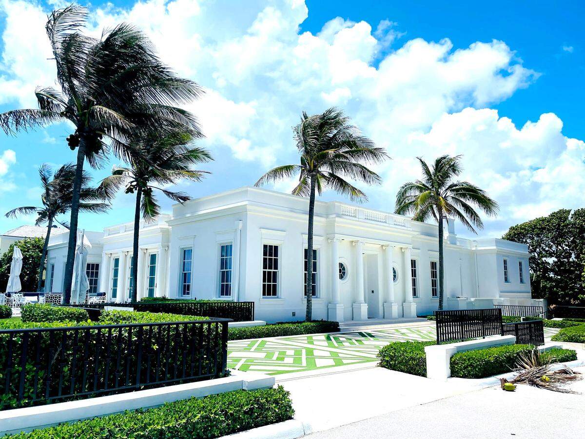Just sold for a recorded $36 million, a Palm Beach house at 1632 S. Ocean Blvd. has a beachfront location, with the front door and driveway facing Seagrape Circle.