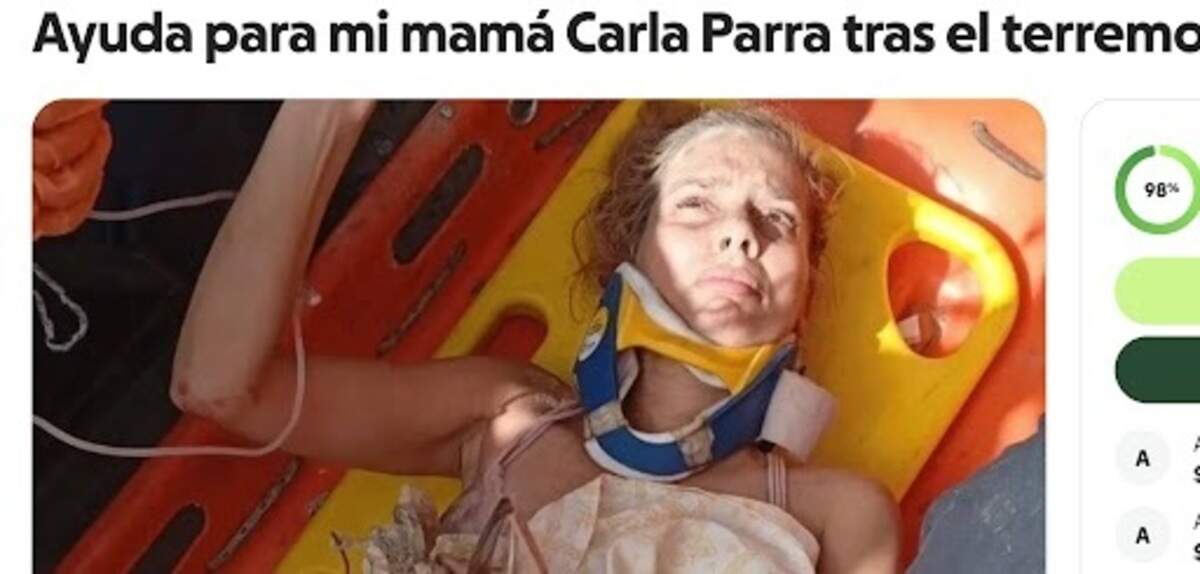 Paola Ramos, de Miami, solicita ayuda para su mamá Carla Parra, de 54 años de edad, quien mientras trabajaba cuidando a un niño en la residencia Gradisca en Macuto, La Guaira, quedó atrapada bajo los escombros durante 72 horas.