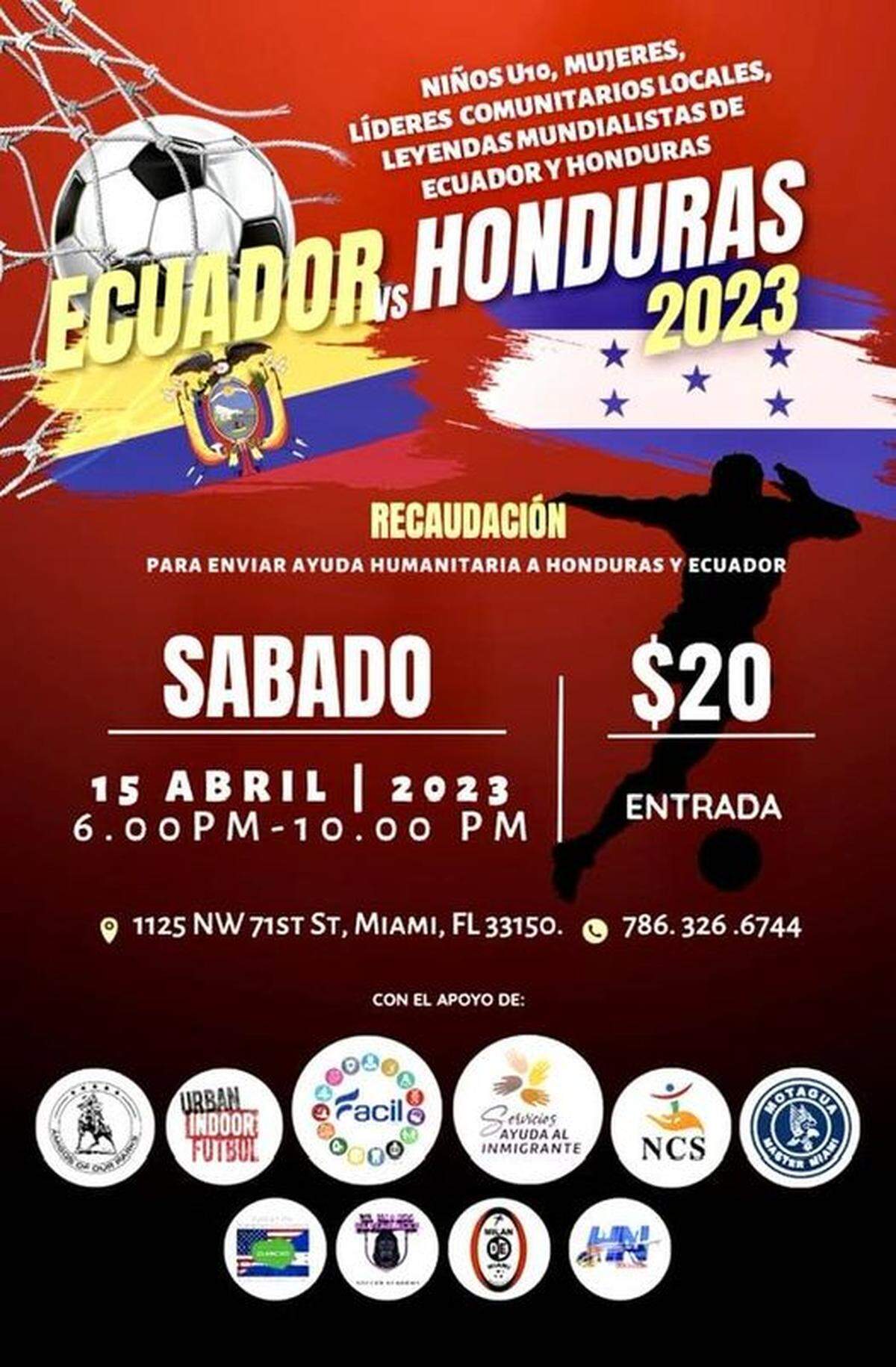 Juego para recaudar ayuda humanitaria para Ecuador y Honduras.