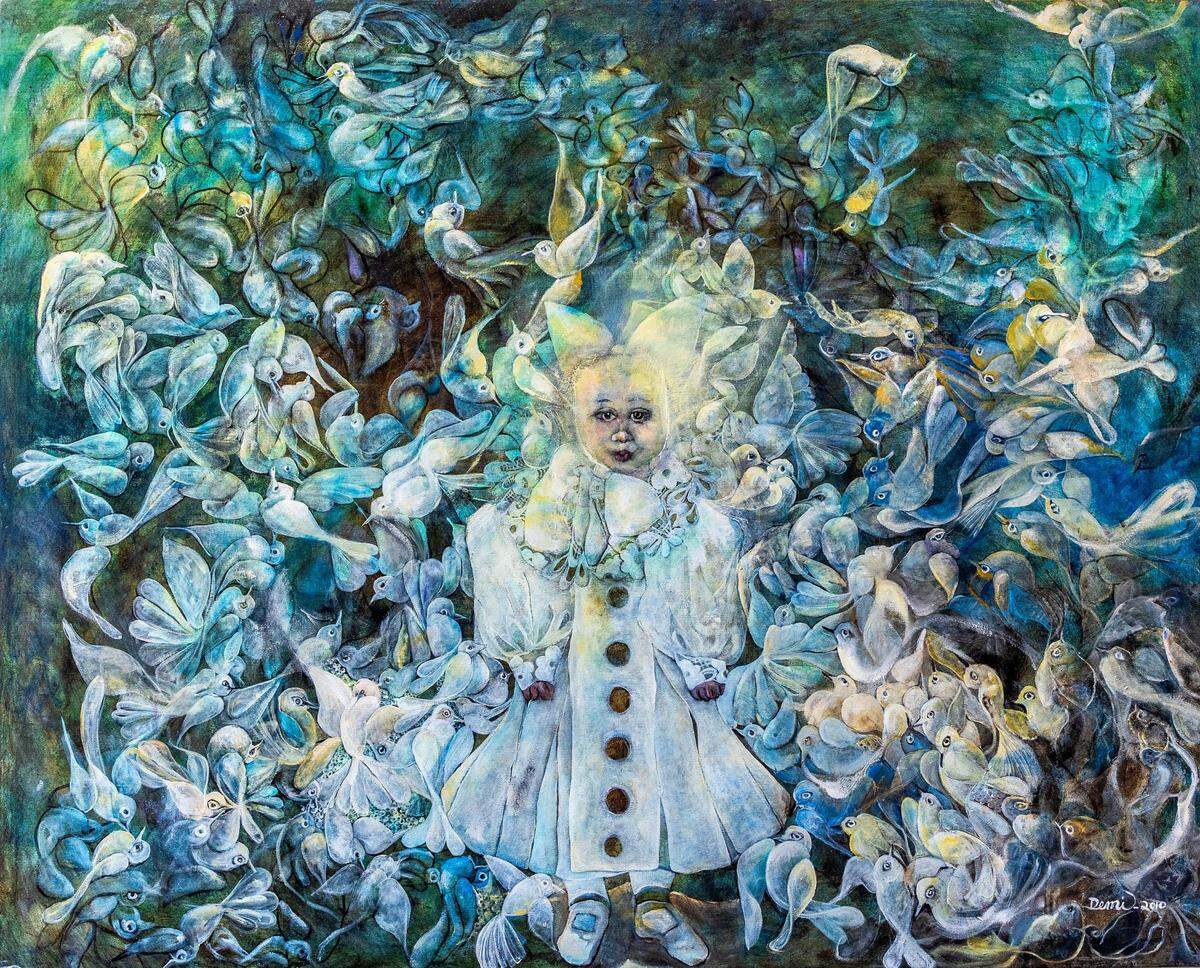 “Tabula Rasa”, 2010, acrílico sobre lienzo, 48 x 60 pulgadas.