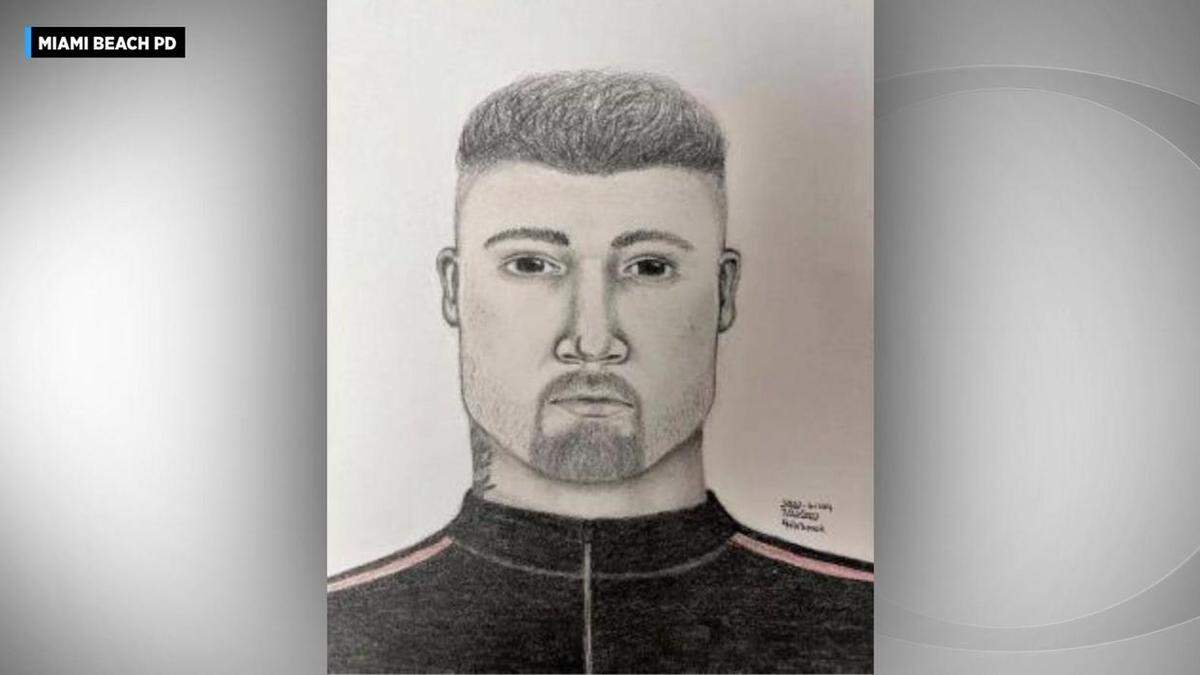 Retrato hablado del hombre que busca la policía de Miami Beach tras pegarle un balazo para robarle $1.