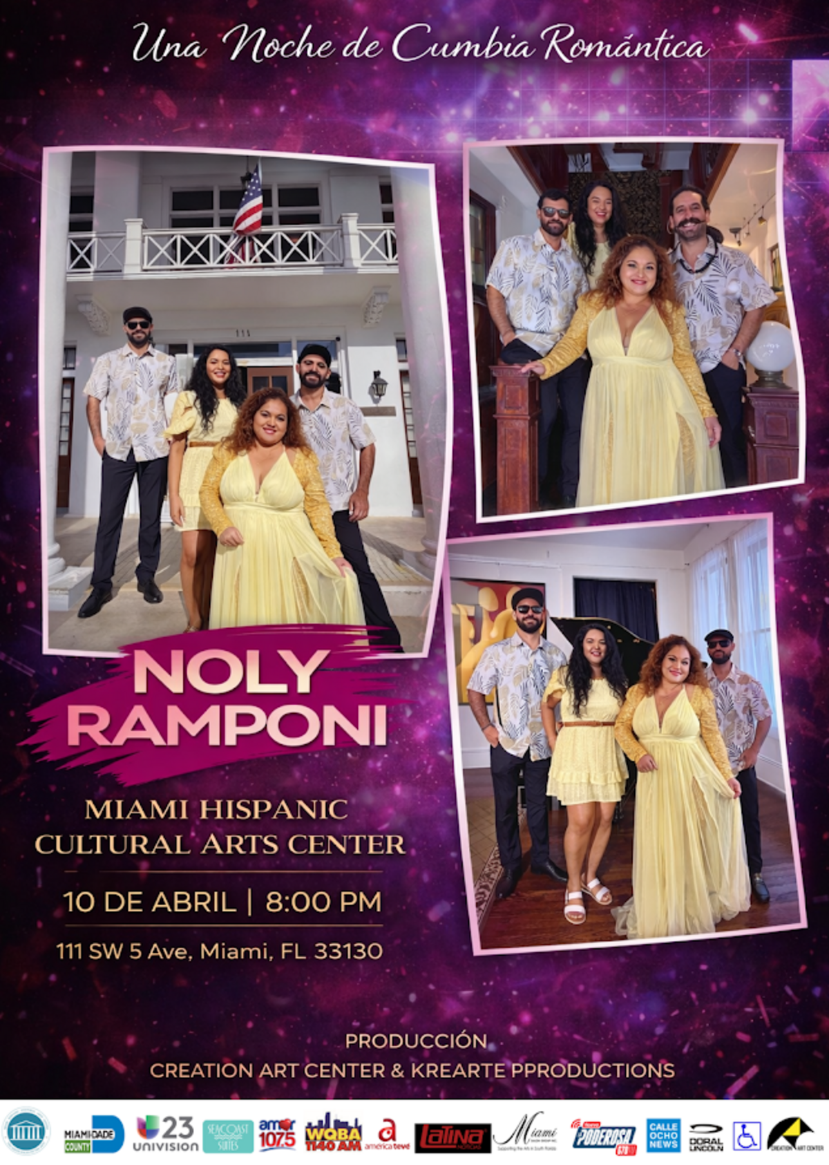 “Una noche de cumbia romántica” en el Miami Hispanic Cultural Arts Center.