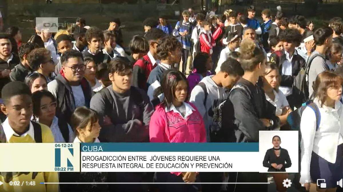 El gobierno cubano ordenó visitas del Ministerio del Interior a escuelas para hablar con estudiantes sobre el consumo de drogas.