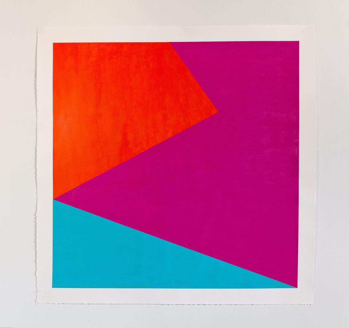 "9023", 2017, acrílico sobre papel, 45 x 45 pulgadas.