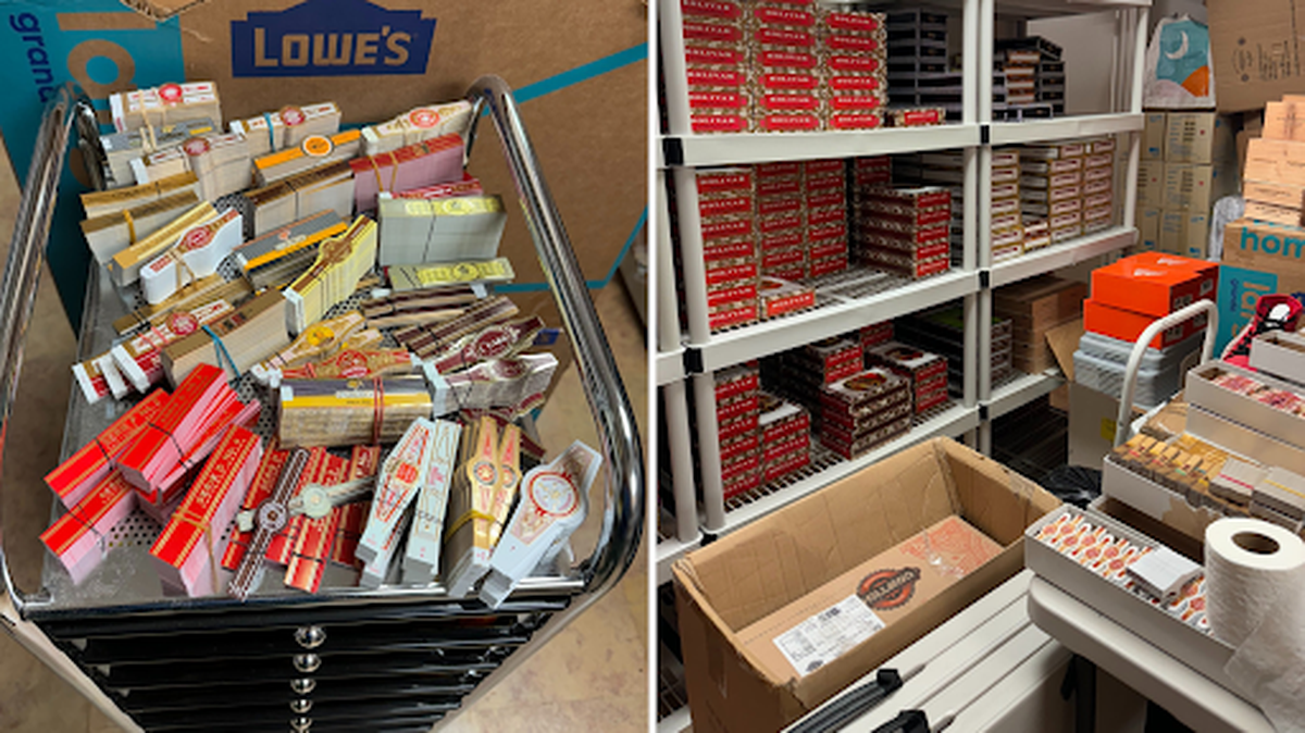 Una investigación sobre el robo de productos a tiendas minoritas conduzco al arresto de un hombre de Miami a quien le decomisaron 4,499 cajas y etiquetas falsificadas de tabaco